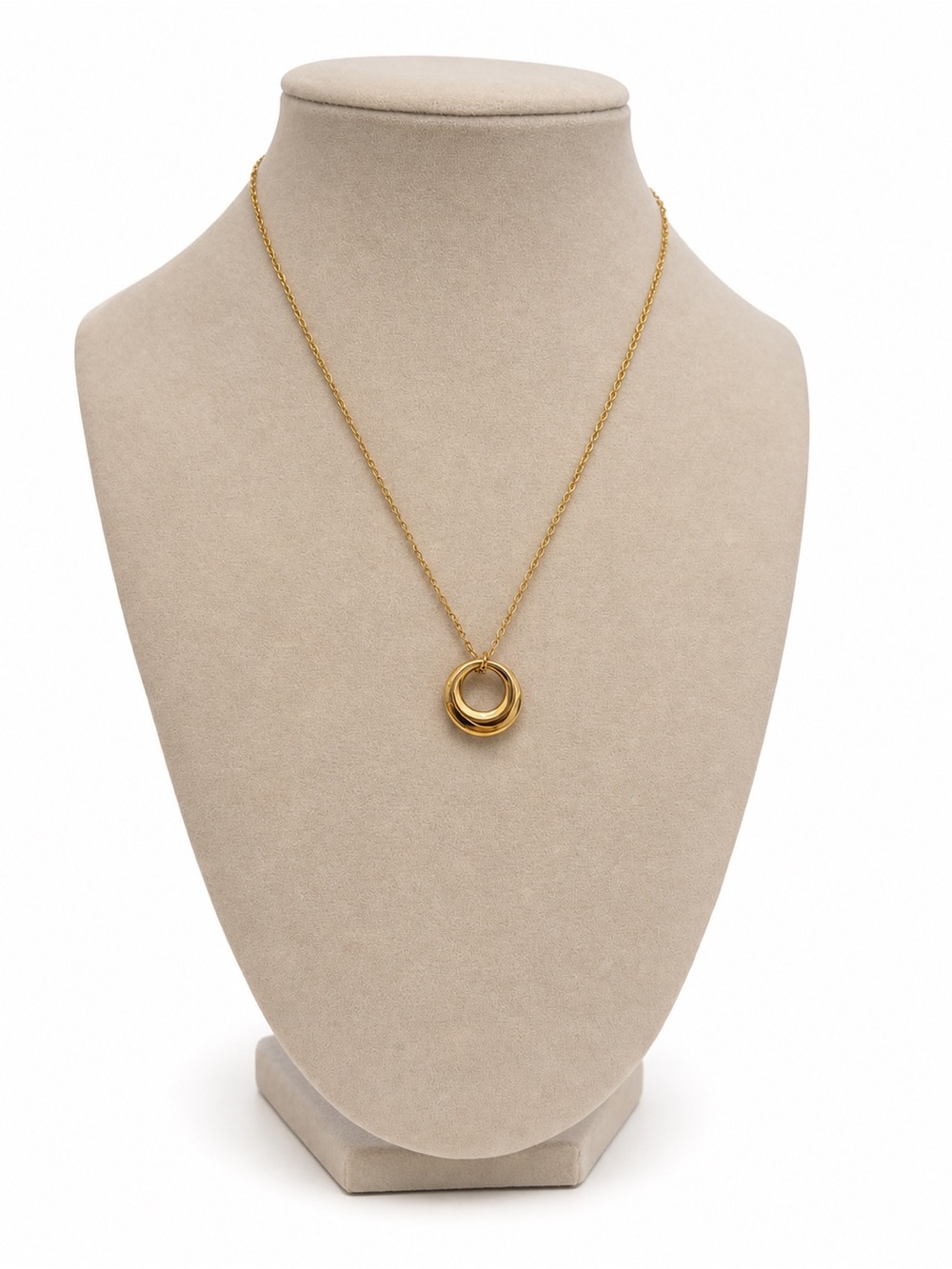 Minimalist Gold Circle Pendant Necklace | PVD Stainless Steel